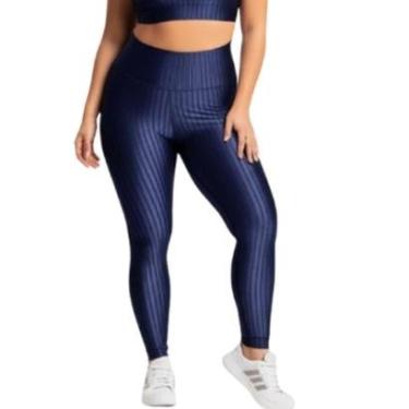 Imagem de Calça Legging Plus Size New Zig 3D Bella Fiore Poliamida Cós Alto Academia Moda Fitness Musculação-Feminino