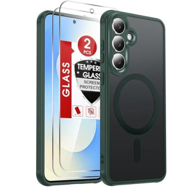 Imagem de LeYi Capa para celular Galaxy S25-FE: Capa compatível com Samsung S25 FE [Mag-Safe Fit] com protetor de tela, película fosca translúcida de toque suave e proteção de nível militar Funda para S25FE