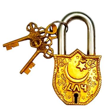 Imagem de Purpledip Cadeado de latão: Bismillah al-Rahman al-Rahim (11701)