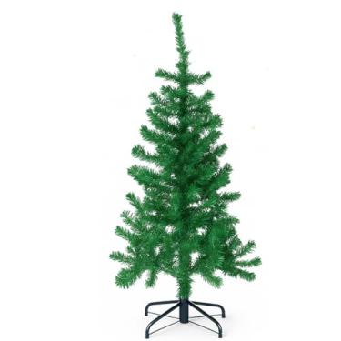 Imagem de Árvore de Natal Verde, 180cm - 600 Galhos Base Metálica, Decoração Natalina Artificial para Interior