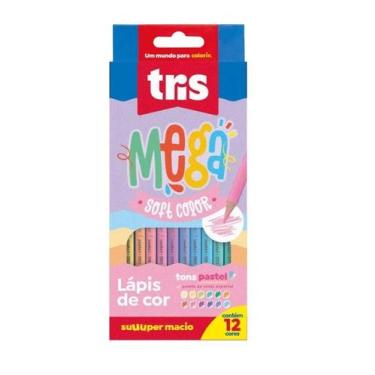 Imagem de Lápis de Cor c/12 Mega Soft Color - Tris