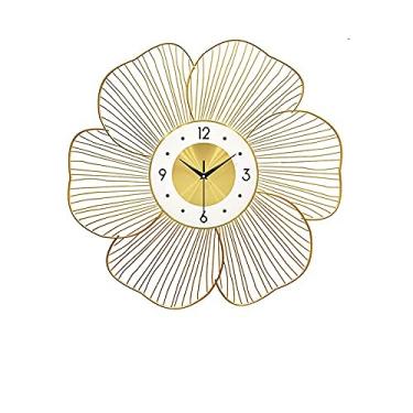 Imagem de Relógio de parede estilo europeu decoração de arte de luxo moda moderna arte simples casa personalidade atmosfera sala de estar relógio de parede (60 cm)