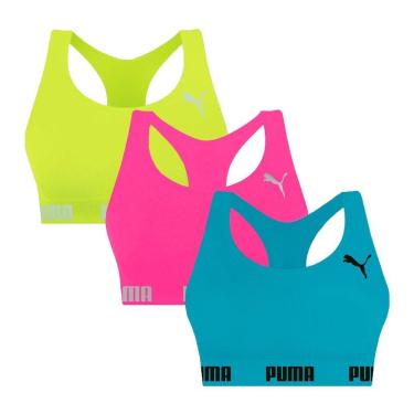 Imagem de Kit 3 Tops Puma Nadador Sem Costura Feminino
