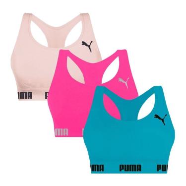 Imagem de Kit 3 Tops Puma Nadador Sem Costura Feminino