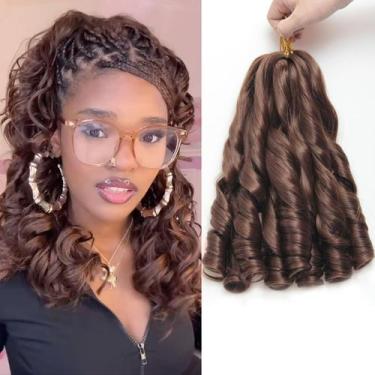 Imagem de Braiding Hair TUVOJALE French Curl 30 cm, 8 pacotes sintéticos