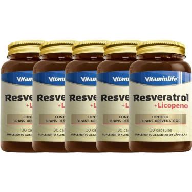 Imagem de Kit 5X Resveratrol + Licopeno - 30 Cápsulas - VitaminLife-Masculino