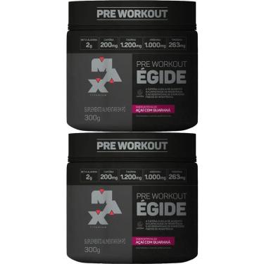 Imagem de Kit 2X Égide Pre Workout - 300g Açaí Com Guaraná - Max Titanium-Masculino
