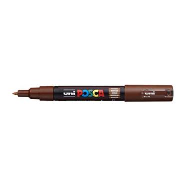 Imagem de PC-1M Caneta Posca Bullet Shapet 0,7mm, Uni-ball, Marrom, Caixa c/6 unidades