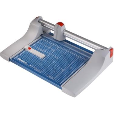 Imagem de Dahle Aparador rotativo premium 440, comprimento de corte de 35,5 cm, capacidade de 30 folhas, autoafiação, grampo automático, cortador de papel de engenharia alemã