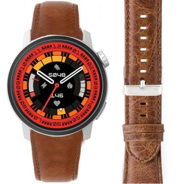 Imagem de Lamshaw Compatível com pulseiras COROS PACE 3, 20 mm, 22 mm, pulseira de couro genuíno de substituição para smartwatch COROS PACE 3 / APEX 2 Pro / APEX Pro / APEX 46 mm/APEX 2 / PACE 2 / APEX 42 mm
