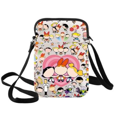 Imagem de BWWKTOP Bolsa tiracolo Power Girls com desenho animado Blossom Fan Gift Bubble Messenger Bag Buttercup Merchandise, Power Gir Xk-b