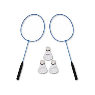 Imagem de Kit Premium Badminton Portátil – 2 Raquetes Leves em Ferro + 3 Petecas Resistentes para Diversão em Família, Praia ou Casa