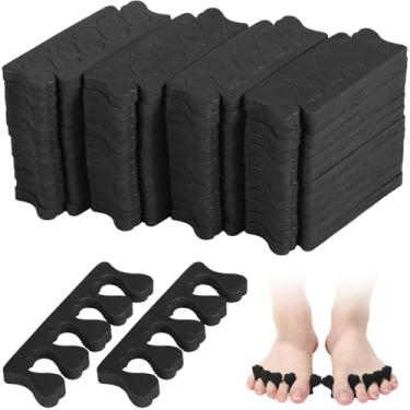 Imagem de 500 peças separadoras de dedo, 250 pares de espaçadores de bico de esponja de EVA para pedicure, pintura e polimento de espalhadores de dedos, divisórias de dedo leves e macias, ferramentas de