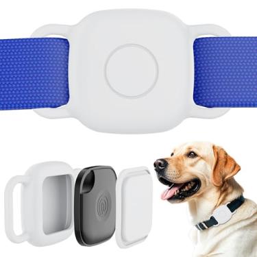 Imagem de DDJ Capa de coleira para cachorro Tile Life360 Mate 2024/2022 Bluetooth Tracker, pacote com 2, capa de silicone à prova d'água, suporte protetor de corpo inteiro para coleira de gato rastreador de