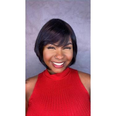 Imagem de Peruca de Cabelo Humano com Franja Stella - Cia dos Cabelos