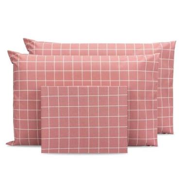 Imagem de Lençol Queen 3 Pçs Estampado C/ Fronhas Percal 180 Fios 40cm Altura Co