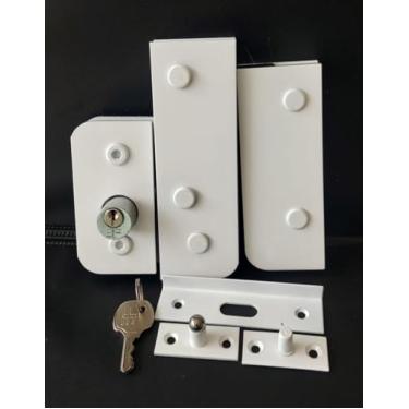 Imagem de Kit Instalação Porta de Vidro Temperado Kit Porta Pivotante Blindex (Branco)