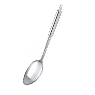 Imagem de Colher de arroz grande e multiuso em aço inoxidável, ideal para cozinhas e salas de jantar.(1)