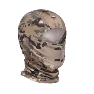 Imagem de Balaclava Moto, Máscara Facial Balaclava Respirável Proteção Uv50+ Camuflagem Ninja(Camuflado)