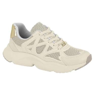 Imagem de Tenis vizzano casual ref 1440.107.30715 feminino, 37, Bege, Dourado
