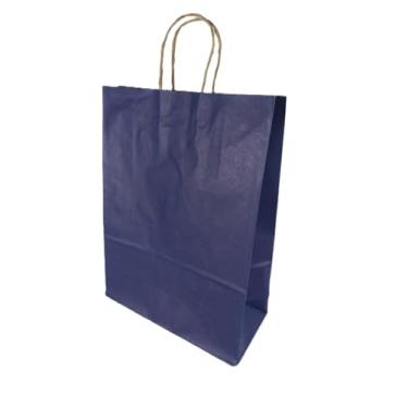 Imagem de Sacola LC Liso Papel Kraft Natural Alça Natural - Azul Bic 23,5x10x31,5 c/10un