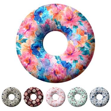 Imagem de Travesseiro de piercing de orelha para dormir de lado, travesseiros com furos para dor de ouvido, travesseiro de donut para adultos, CNH, alívio de dor de ouvido, almofada de pressão e orifício no