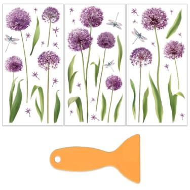 Imagem de OLYCRAFT 3 folhas/conjunto de dente-de-leão esfregar em transferências para móveis e artesanato 15 x 30 cm adesivos de transferência de móveis libélula esfregar em decalque com 1 peça raspador para
