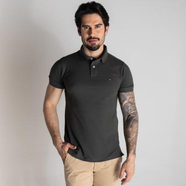 Imagem de Camisa Polo Tommy Hilfiger Verde Oliva Escuro-Masculino