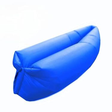 Imagem de Sofa Inflavel Preguicoso Camping Praia Saco De Dormir Cama Portatil de Acampamento (Azul-marinho)