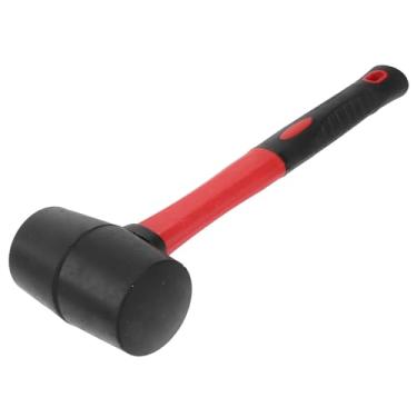 Imagem de Anti-slip Double-faced Rubber Hammer for Flooring Installation Craft Jewelry Shock-resistant Fiber Handle with Hanging for Home Use and DIY Projects
