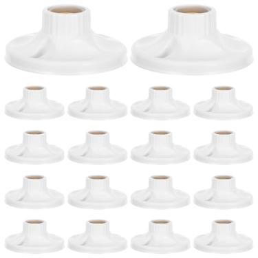 Imagem de 24pcs Screw in Lamp Socket Indoor Lamp Holder with Ceramic Base Easy Installation Wear-Resistant Compatible with Ac Lighting Fixtures