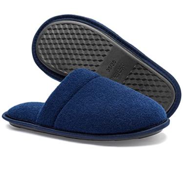 Imagem de Pantufa Chinelo Slipper Azul MEU CÉU – Malha Polar Macia + Sola Antiderrapante – Conforto Quentinho para Casa (Azul, Normal, BR, Adulto, Faixa Numérico, M, 45, 46)