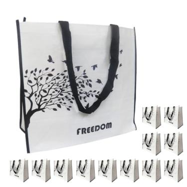 Imagem de Bolsa Ecologica Sacola Ecobag Kit 13 Unidades Compras Mercado Dobravel Reutilizavel Retornavel Multiuso Resistente