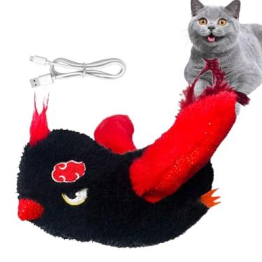 Imagem de Brinquedos de pássaros para gatos para ambientes internos | Brinquedo interativo para gatos com pássaros - provocador elétrico recarregável com três modos para animais entediados raças pequenas
