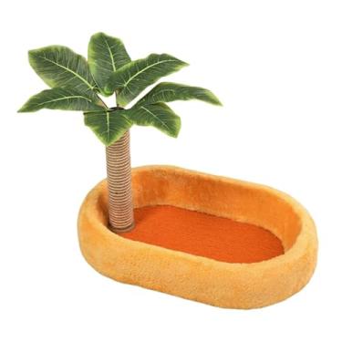 Imagem de Fxzqgnh Arranhador para Gatos, para Descanso, Acessórios para Animais de Estimação, Oval, Brinquedo para Exercícios, Corda de Sisal, árvore para Gatos, Laranja