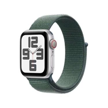 Imagem de Pulseira trançada elástica compatível com Apple Watch de 38 mm, 40 mm, 41 mm e 42 mm, pulseira esportiva de nylon macio para mulheres e homens
