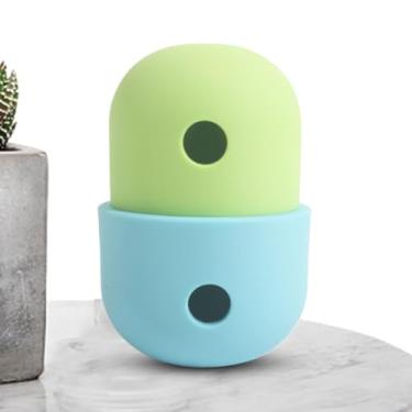 Imagem de Brinquedo dispensador de guloseimas, bola de silicone para distribuição de comida para cães, quebra-cabeça para cães pequenos, médios e grandes, alimentador lento, treinamento, brincadeira