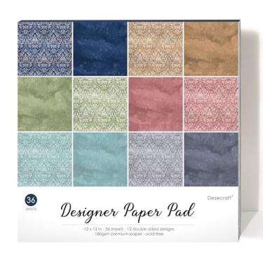 Imagem de Desecraft Ornamento barroco, papel para scrapbook, 30,5 x 30,5 cm, papel dupla face, 30,5 x 30,5 cm, para álbuns, artesanato e decoração de casa