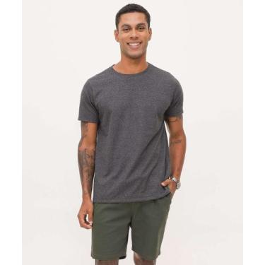 Imagem de Camiseta Masculina Básica Manga Curta MR-44399, GG, Chumbo