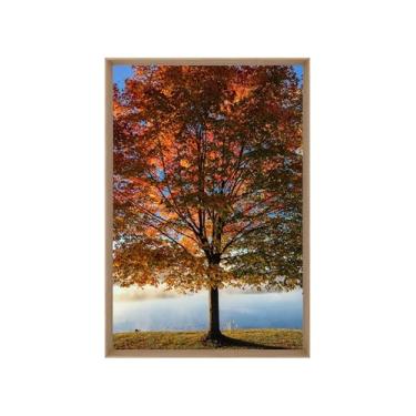 Imagem de Quadro Decorativo com Vidro Sala Hall Quarto 64x94cm Verde Árvore