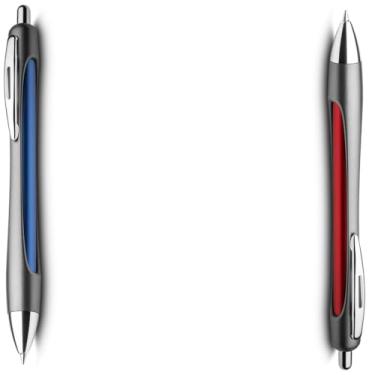 Imagem de Caneta Esferográfica Metálica com Ponta Touch, Escrita Azul, Multifuncional com Chave de Fenda, Phillips, Suporte para Smartphone, Limpador de Tela, Régua (Azul e Vermelho.)