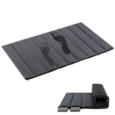 Imagem de Heagoale Tapete de banho de pedra de secagem ultrarrápida, tapete de chuveiro de terra de diatomáceas, antiderrapante, dobrável, tapetes de secagem para piso de banheiro, balcão de cozinha, animal de