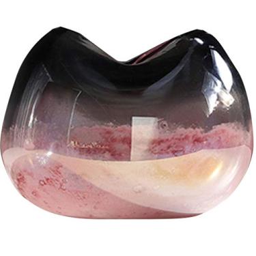 Imagem de YYBOES Vaso de vidro para flores, vaso de flores para flores, vaso de vidro minimalista moderno, decoração de sala de estar, vaso de arranjos de flores, decoração de estilo nórdico, leve, luxuoso