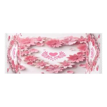 Imagem de Wassud Capas de lavadora e secadora florais de coração fofo, protetor de lavadora com sacos de armazenamento, capa de geladeira à prova de poeira com bolsos para lavanderia doméstica, cozinha, 120 x