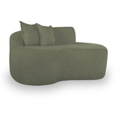 Imagem de Sofá Sala Curvo 2 Lugares Bouclé Verde