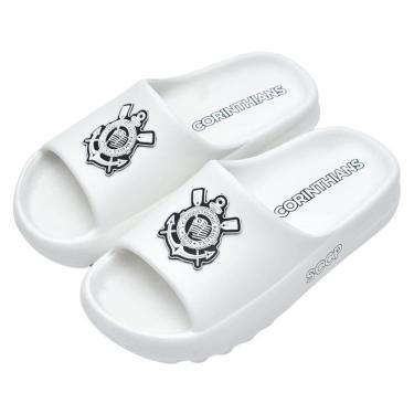 Imagem de Chinelo Nuvem Corinthians Slide Oficial Licenciado Branco-Unissex