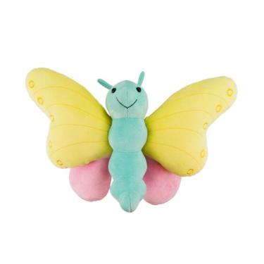 Imagem de Borboleta de Pelúcia Colorida Infantil 40cm - Azul - Fofy Toys