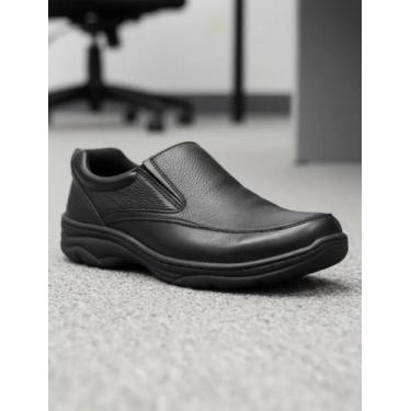 Imagem de Sapato Social Masculino Ortopédico Couro Legítimo Antistress - Max Sho