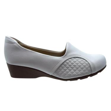 Imagem de Sapato Feminino Ortopédico Enfermagem Modare 7014.229, Branco/Branco, 