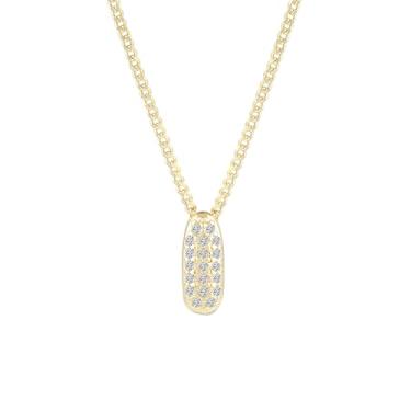 Imagem de Colar feminino banhado a ouro 14K com inicial – pingente grosso de letras de bolhas com strass, joia de nome personalizado para ela, colar delicado e elegante, presente de dia dos namorados